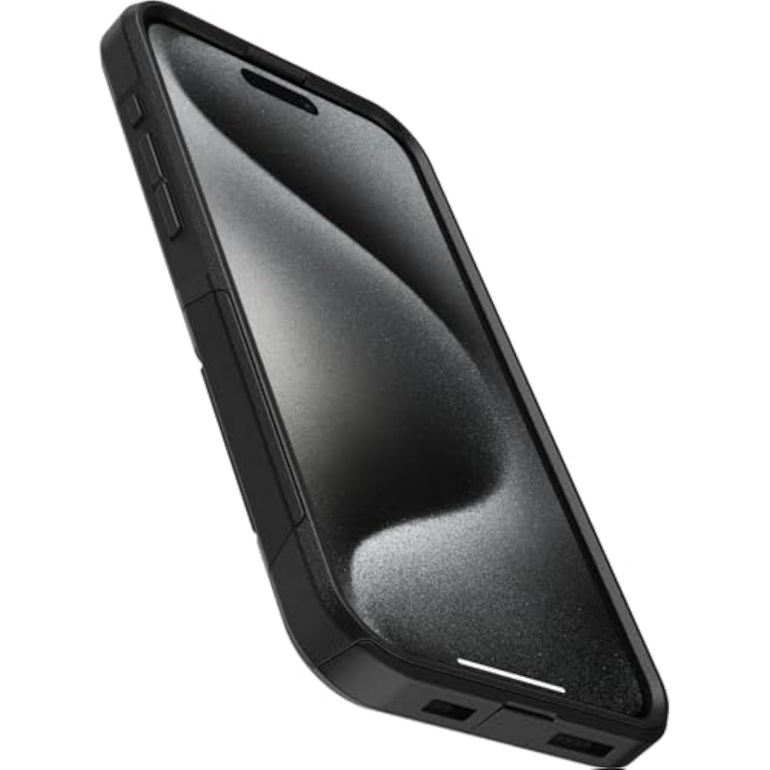 OtterBox iPhone 15 Pro MAX (Only) Commuter Series Case - BLACK, slim & tough, pocket-friendly, with port protection (Unit ships in polybag, ideal for business customers)