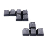 10Keys Backlit Textured Keycaps Replacement For Corsair K100 And K70Pro Mechanical Gaming Keyboard (Silver Grey Hexagonal)