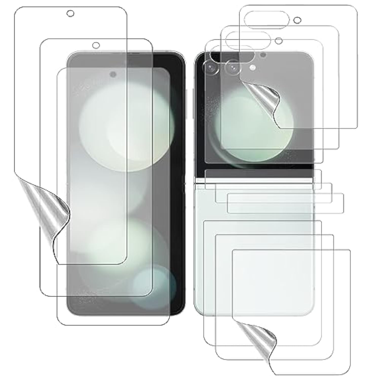 [3 Sets 12Pcs Matte Screen Protector For Z Flip 5,Soft Tpu Film Ultra-Thin Anti-Glare Screen Protectors For Samsung Galaxy Z Flip 5 2023
