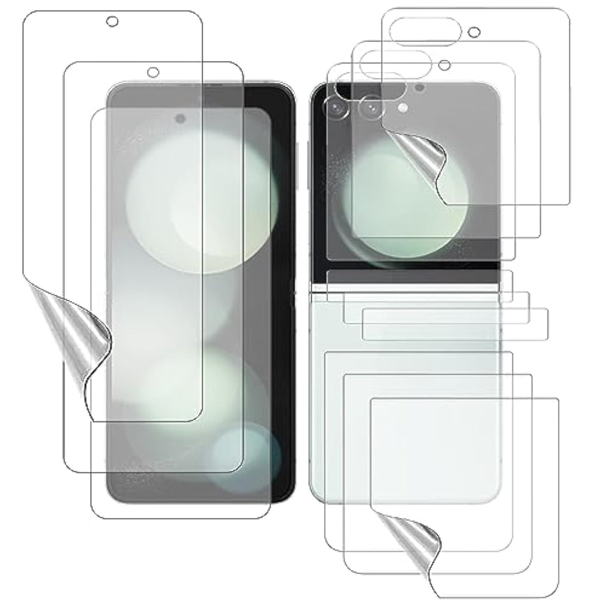 [3 Sets 12Pcs Matte Screen Protector For Z Flip 5,Soft Tpu Film Ultra-Thin Anti-Glare Screen Protectors For Samsung Galaxy Z Flip 5 2023