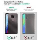 Guardian Case For Motorola Moto G Power (2021), [20Ft Mil-Grade Drop Tested],Full-Body Hybrid Shockproof Bumper Cover With Built-In-Screen Protector, Black/Clear