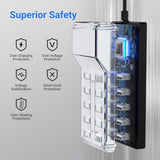 10-Port Usb Charger Station, 50W10A Multiport Charger Hub For Iphone, Galaxy, Ipad & More