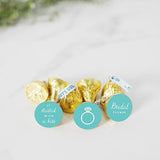 Chocolate Drop Labels Trio, Fits Kisses Party Favors, Wedding Bridal Shower, Diamond Blue, 216-Pack, Robin'S Egg Blue Bride & Co Inspired Bridal Shower Party Decor Decorations
