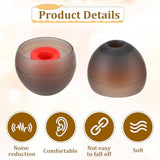 24Pcs Silicone Ear Bud Replacement Replacement Earbud Tips Ear Bud Rubber Tips Ear Cushion Earbud Covers For Earphone Inner Holes, 4.5Mm To 6Mm,3 Sizes