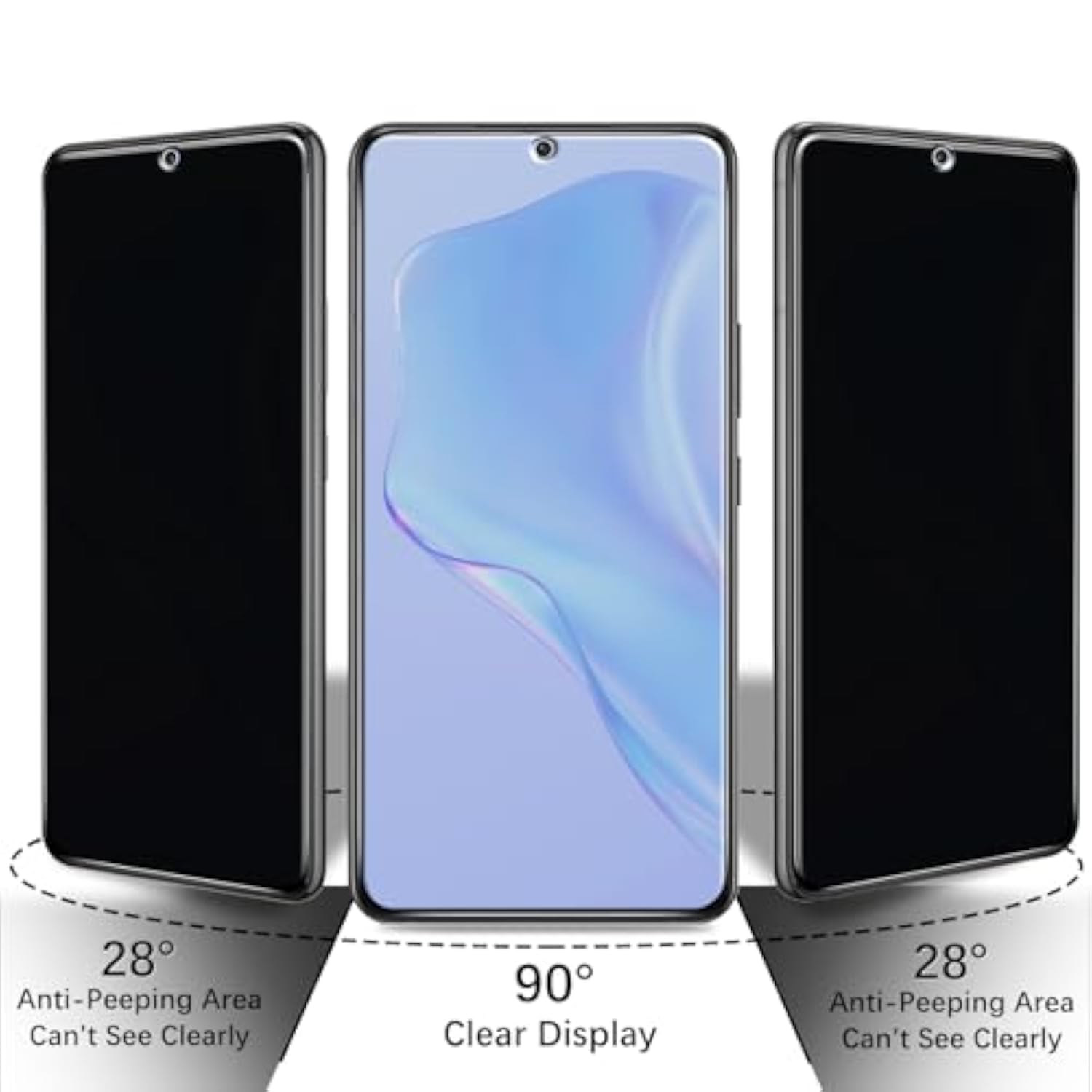 [3-Pack Privacy Screen Protector For Samsung Galaxy S22, Anti-Spy Tempered Glass Film, 9H Hardness, Easy Installation, Bubble Free