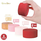 Valentine'S Day Decorations, 8 Rolls Pink Red Crepe Paper Streamers For Galentine'S Day, Baby Bridal Shower, Birthday Party, Wedding Decorations, 82 Ft Long