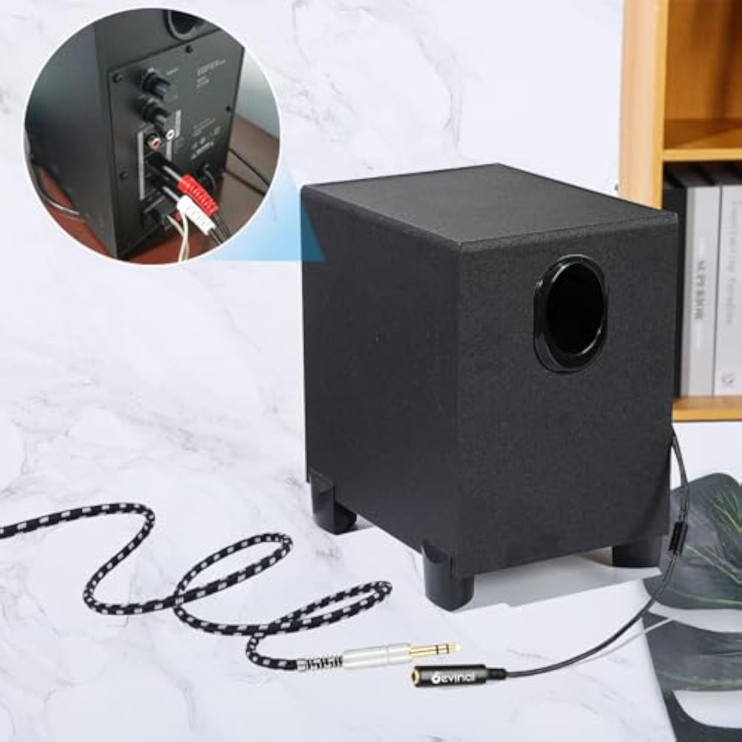 1/4 Trs To Dual 1/4 Ts Y Splitter Cable, 1/4" Female Stereo To Dual 6.35Mm Ts Male Adapter, 6.35Mm Female To 2 1/4 Inch Mono Breakout Cable - 1 Ft