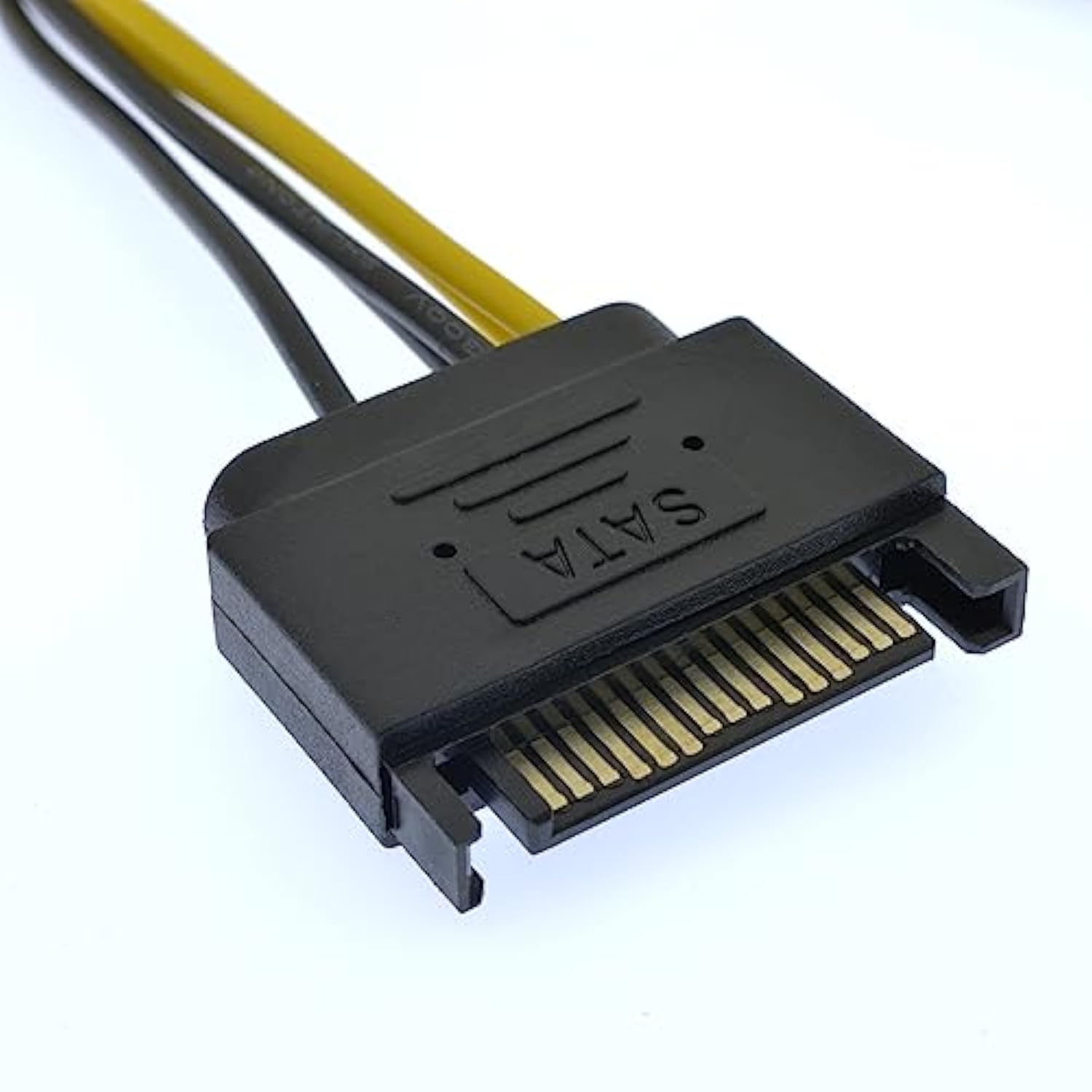 Sata 15 Pin To 8 Pin (6+2 Pin) Male Video Card Power Supply Cable 8.6Inch 22Cm