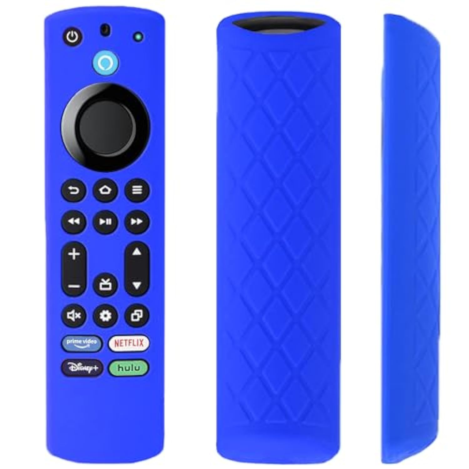 Remote Cover Compatible With Toshiba/Insignia/Omni/2 Series/4 Series Tv Voice Remote, Ct-Rc1Us-21 Ns-Rcfna-21 Ct95018 Silicone Remote Control Skin Case With Lanyard Glow In The Dark - Blue