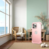 For Iphone 16 Pro Max Case With Screen Protector For Women, 3 In 1 Shockproof Slim Fit Hybrid Heavy Duty Hard Pc Cover Soft Silicone Bumper Full Body Anti-Fingerprint Case, Rose Gold