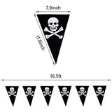 60pcs Pirate Skull Banner — Jolly Roger Flag Pennant for Halloween Party
