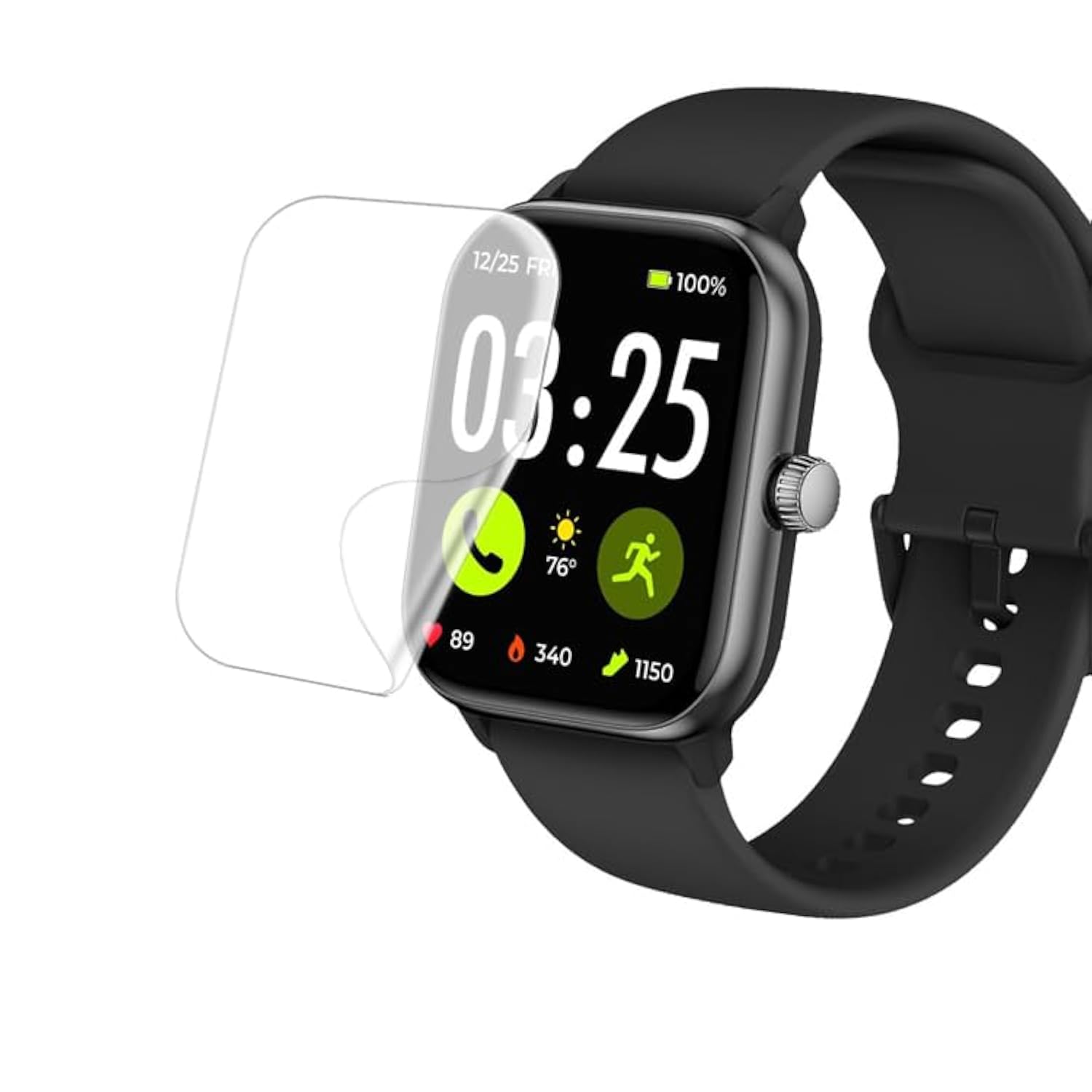 [5 Pack] Compatible With Spade & Co Health Smartwatch 4 Screen Protector, Case Friendly Hd Clear Anti-Scratch Bubble Free Anti-Fingerprint Pet Film For Spade & Co Health Smartwatch 4 1.85 Inches