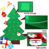 3.3ft Felt Christmas Tree Wall Hanging with 31 Ornaments & Lights