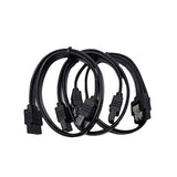 MICRO CONNECTORS 12" SATA III Straight Cable with Locking Latch (Black) 3-Pack