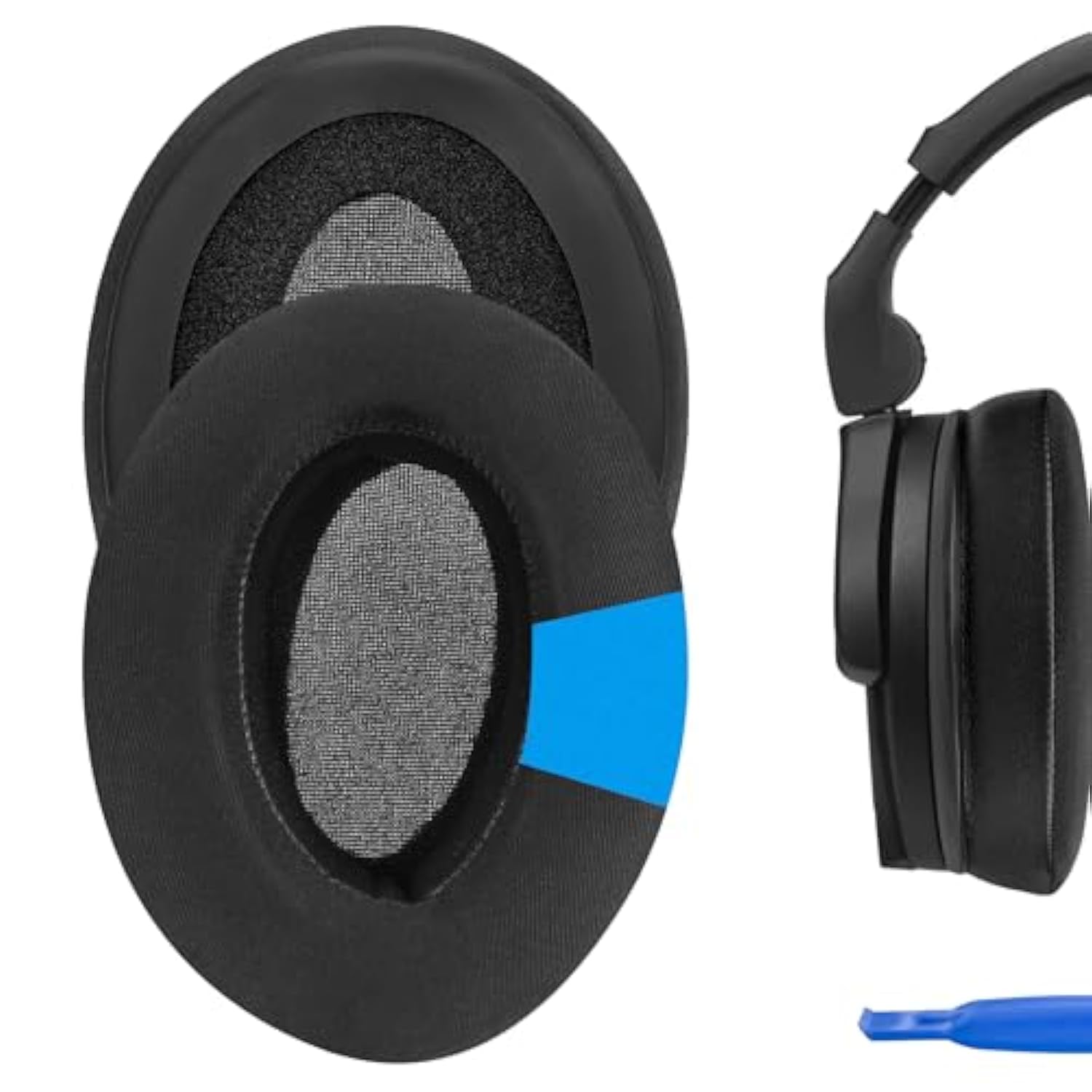 Geekria Sport Cooling-Gel Replacement Ear Pads for Sennheiser HD280, HD280 Pro, HD281, HMD280, HMD281 Headphones, Ear Cushions, Repair Parts (Black)