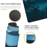 Cute Red Panda Gaming Mouse Pad, Extended Red Pandas In Confetti Desk Mat Computer Laptop Mousepad, Robust Stitched Edges, 31.5"×11.8" Large Office Keyboard Mouse Pads For Home Desktop Decor