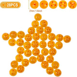 28Pcs Anime Bouncy Balls, 7 Red Stars Bouncing Ball For Kids 27Mm Bounce Balls Party Favors, Easter Bag Filling