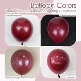 50 Pcs Burgundy & Maroon Balloons 12 Inch for Birthday, Wedding & Parties
