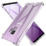 Clear Case for Samsung Galaxy S9, Airbag Corners Shockproof Bumper Protective Cover Hybrid Design Hard PC Back + Flexible TPU Frame