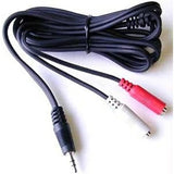 6In Stereo Audio Y-Cable - 3.5Mm Male To 2X Rca Female - Headphone Jack To Rca