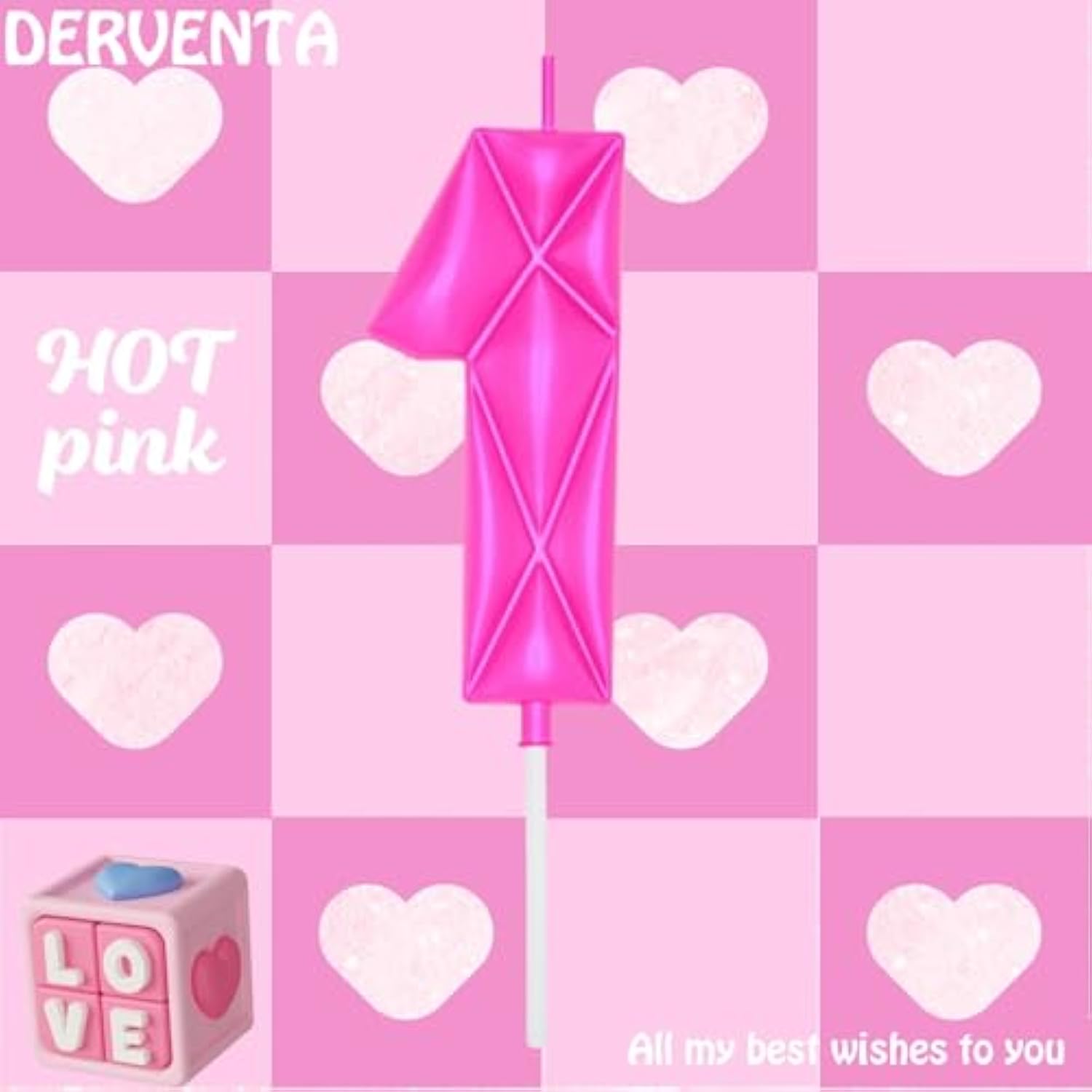 Large Birthday Candle Number 3D Bubble Style 3.7 Inch Party Celebration Anniversary Decoration Cake Topper 1 Piece (Pink, Number 11)