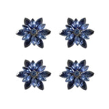 4 Pcs Sliver Rhinestone Buttons Crystal Embellishments Sew On Clothing
