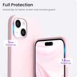 iPhone 15 Plus Case 6.7" Slim Liquid Silicone Pink