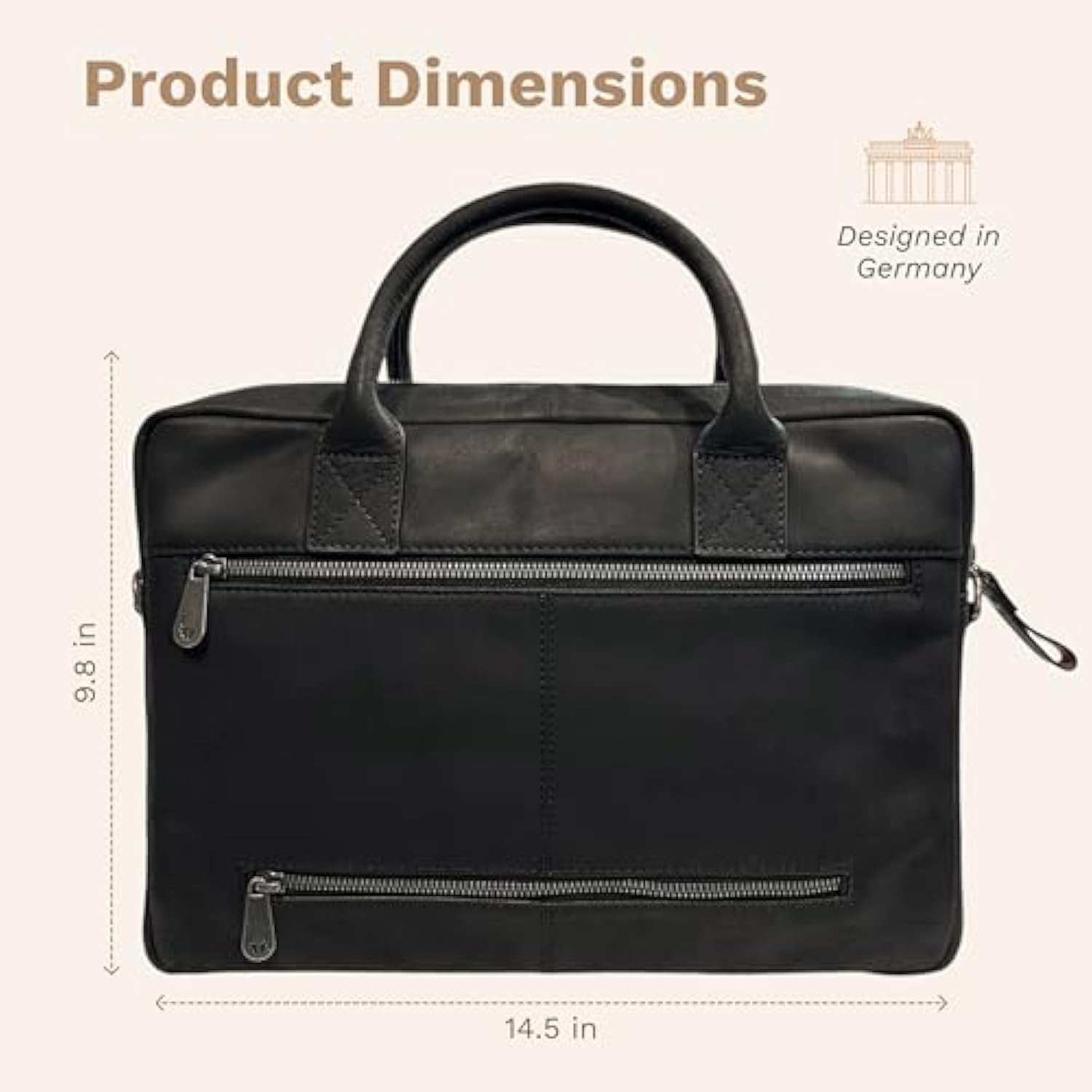 13 Inch Sleeve For Laptop, Black Leather, Organizational Compartments, Business Travel Ready, Handmade, Durable, Sophisticated Design, For Men And Women