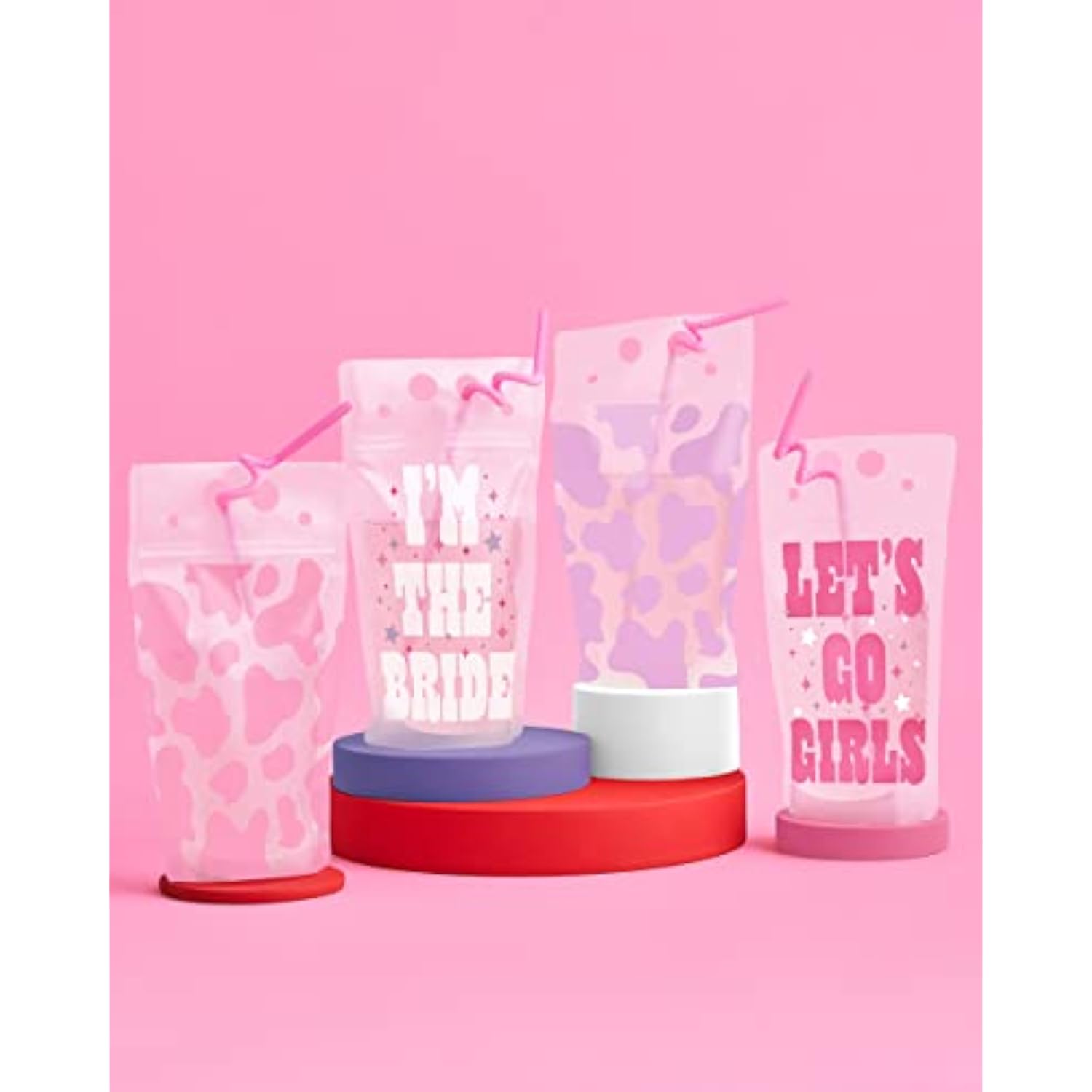 Bachelorette Party Decorations Last Rodeo Drink Pouches - 16 Ct | Bach Party Cups, Nashville Bridal Shower, Let'S Go Girls Gift, Cowgirl Bride Bridesmaid Favors