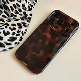 Tortoise Shell Phone Case for iPhone 17 Pro Brown - Slim Fit Shockproof Protective Cover
