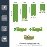 StarTech.com M.2 SATA SSD to 2.5in SATA Adapter - M.2 NGFF to SATA Converter -