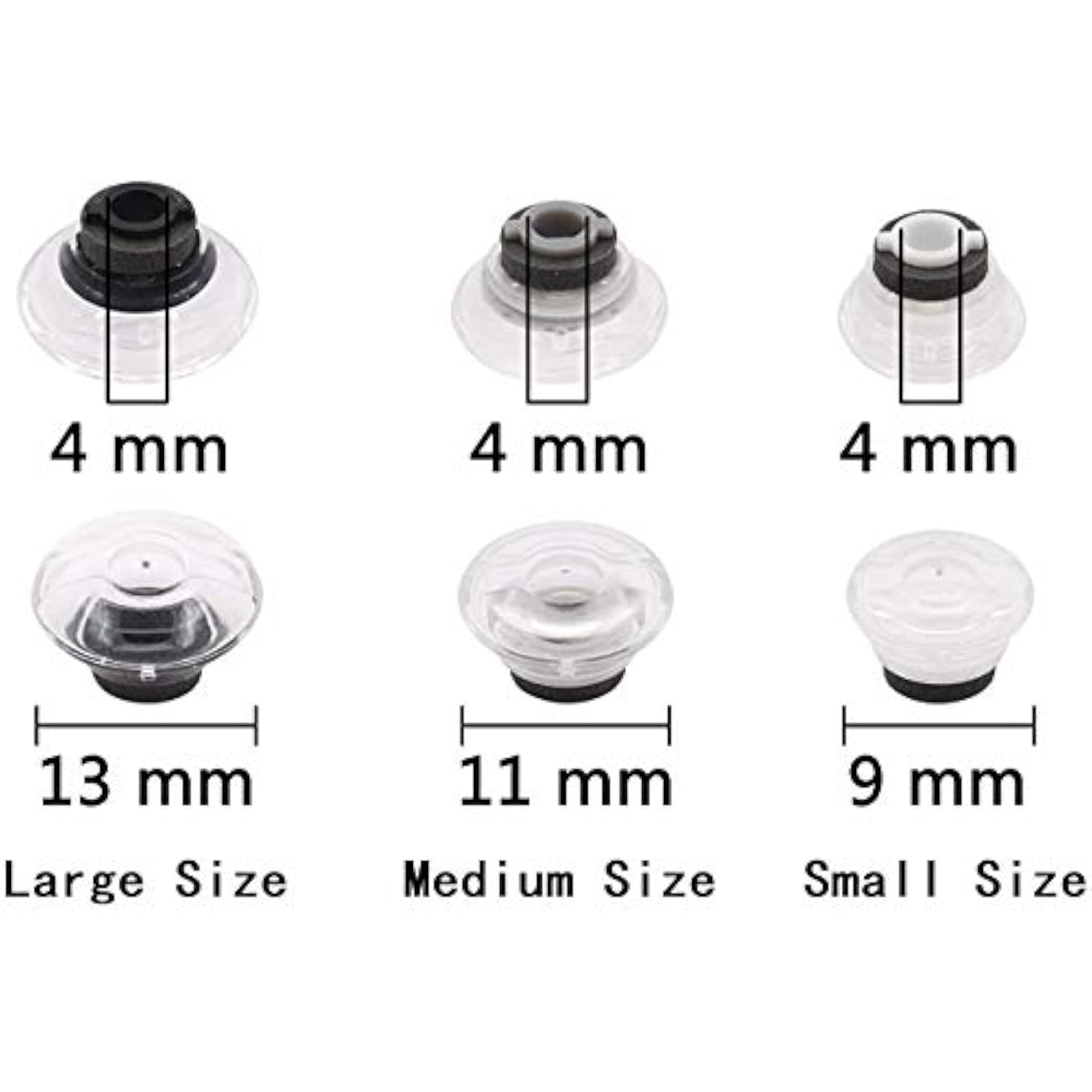 Replacement Ear Tips Compatible With Plantronics Voyager Legend, 5200, 5220, 5210 Series, Eartips With Foam Cover 3 Sets, S/M/L Clear