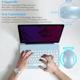 Bluetooth Keyboard And Mouse Combo For Ipad - 9.72" Rechargeable Wireless Keyboard & Mouse, Type-C Charging, Perfect For On-The-Go Professionals(Blue)
