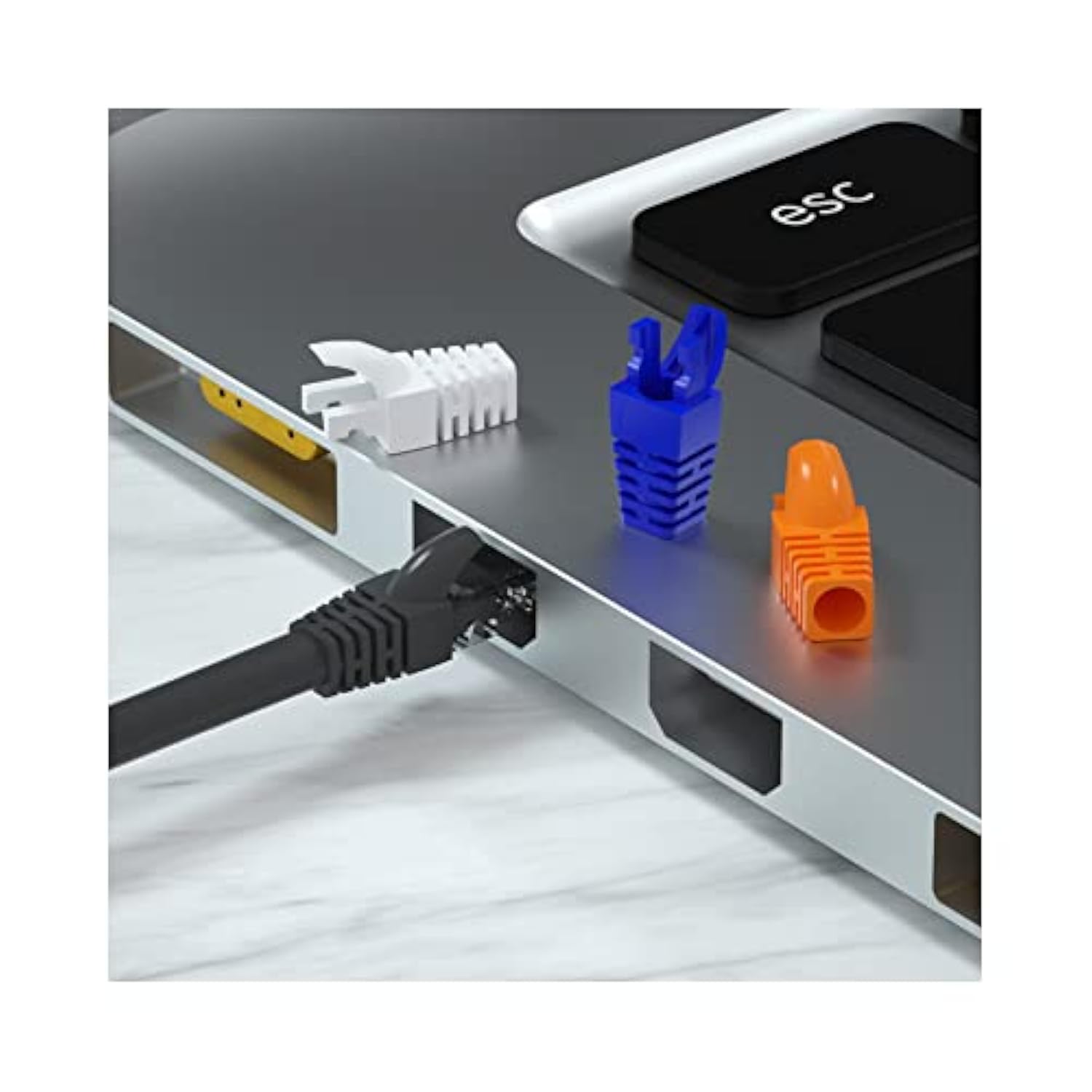 50 Pcs Cat5 Cat5E Cat6 Strain Relief Boot, Rj45 Plug Connector Cover Modular N