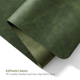 Distressed Leather Desk Mat - Non-Slip Pu Desk Pad For Office And Home - Desk Organization And Accessories - Ideal For Large Mouse Pad And Desk Mats On Top Of Desks(Forest Green,31.5"X 15.7")