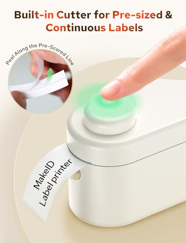 L1-C Smart Label Maker Machine With Tape Mini Bluetooth Label Maker, Portable & Rechargeable, Compatible With 9/12/16Mm Waterproof Tapes For Home, Office, School Organization