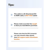 CableCreation HDMI Male to DVI Female 0.5ft [5 Pack], Bi-Directional HDMI Male