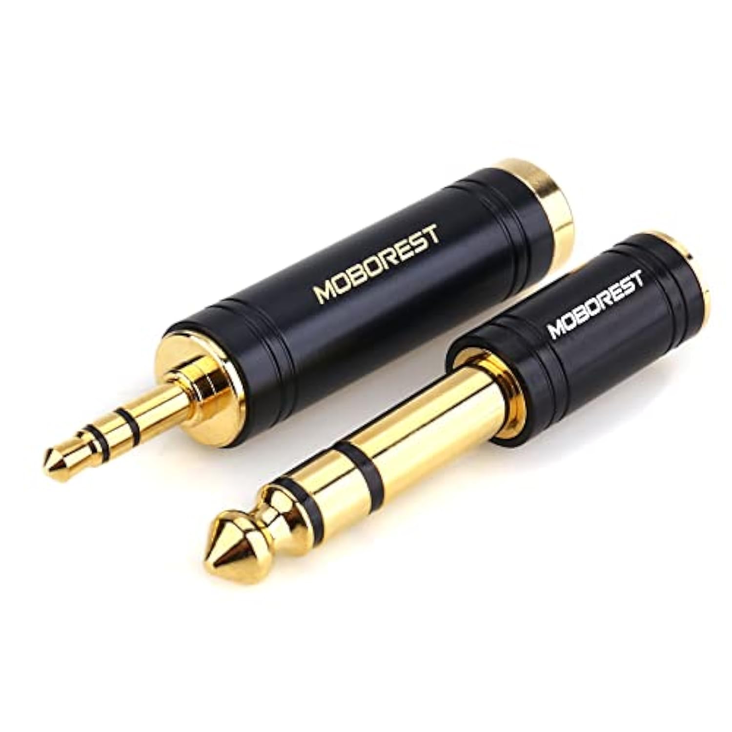 3.5Mm M To 6.35Mm F Stereo Pure Copper Adapter, 1/8 Inch Plug Male To 1/4 Inch Jack Female Adapter, Can Be Used Conversion Headphone Adapte, Amp Adapte, Black Fashion 2-Pack