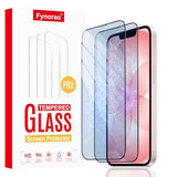 2-Pack Anti-Blue Light Screen Protector for iPhone 17e/16e/13 Pro/13/14, Gradient Colorful Tempered Glass Film, Eye Protection, HD, Anti-Shatter,