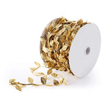 43.7 Yards Gold Leaf Trim Ribbons, Artificial Vine Leaves Christmas Ribbon Trim Rope Spool For Wreath Making, Diy Crafts, Gift Wrapping, Wedding Party, Garland Home Decorations
