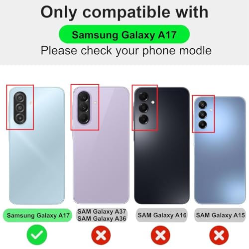 for Galaxy A17 5G with 2 PCS Screen Protectors,Soft Liquid Silicone Anti-Scratch Protective Shockproof Florals Cover Girls Women  Galaxy A17
