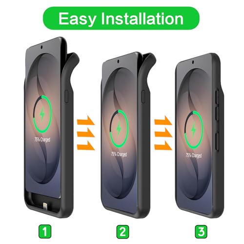 Battery Case for Galaxy S26 Ultra, Upgraded 12000mAh Battery Pack Rechargeable Charger Case with Wireless Charging Compatible for Galaxy S26