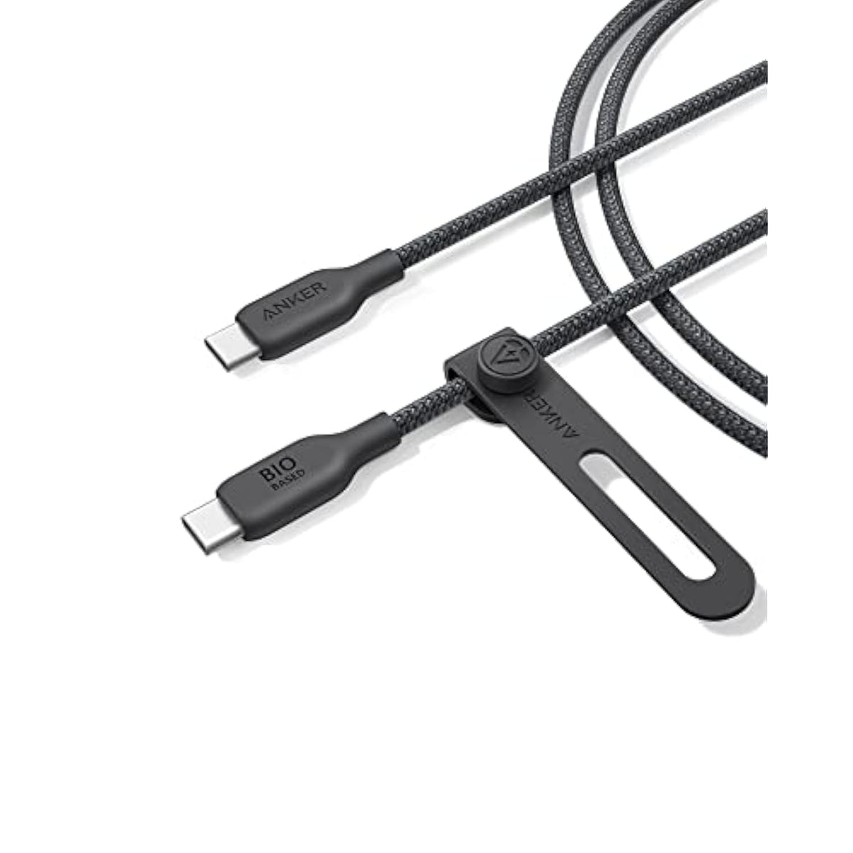 Anker USB C Cable, 240W Bio-Braided Type C Fast Charge Cord for iPhone 16/16 Pro, MacBook Pro 2020, iPad Pro,and More(USB 2.0, 6FT, Phantom Black)