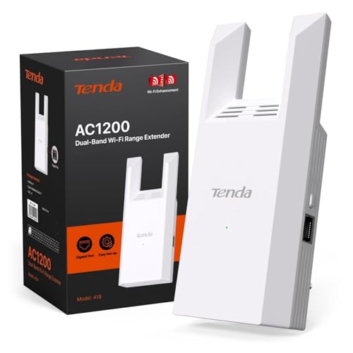 Wifi Range Extender Ac1200, Dual-Band867Mbps 5Ghz/300Mbps 2.4Ghz, Wifi Booster Suitable For Every House, One Ethernet Port(A18 V4.0)