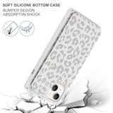 Compatible With Iphone 13 Case With Card Holder, For Iphone 13 Wallet Case For Women Men, Stand And Strap,Leopard Grain Shockproof Protective-White
