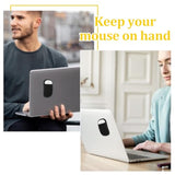Slim Mouse Holder For Laptop, Universal Stick-On Mouse Pouch, Reusable Elastic Mouses Pocket No Glue Residue Mouses Storage Bags For Computer Office Home
