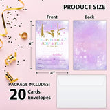 4"X6" Birthday Party Invitation Cards With Envelopes Set Of 20,Gymnastics Birthday Party Supplies For Boys, Girls, Kids Or Teens Happy Birthday Celebration Invitation/Shengri-A028