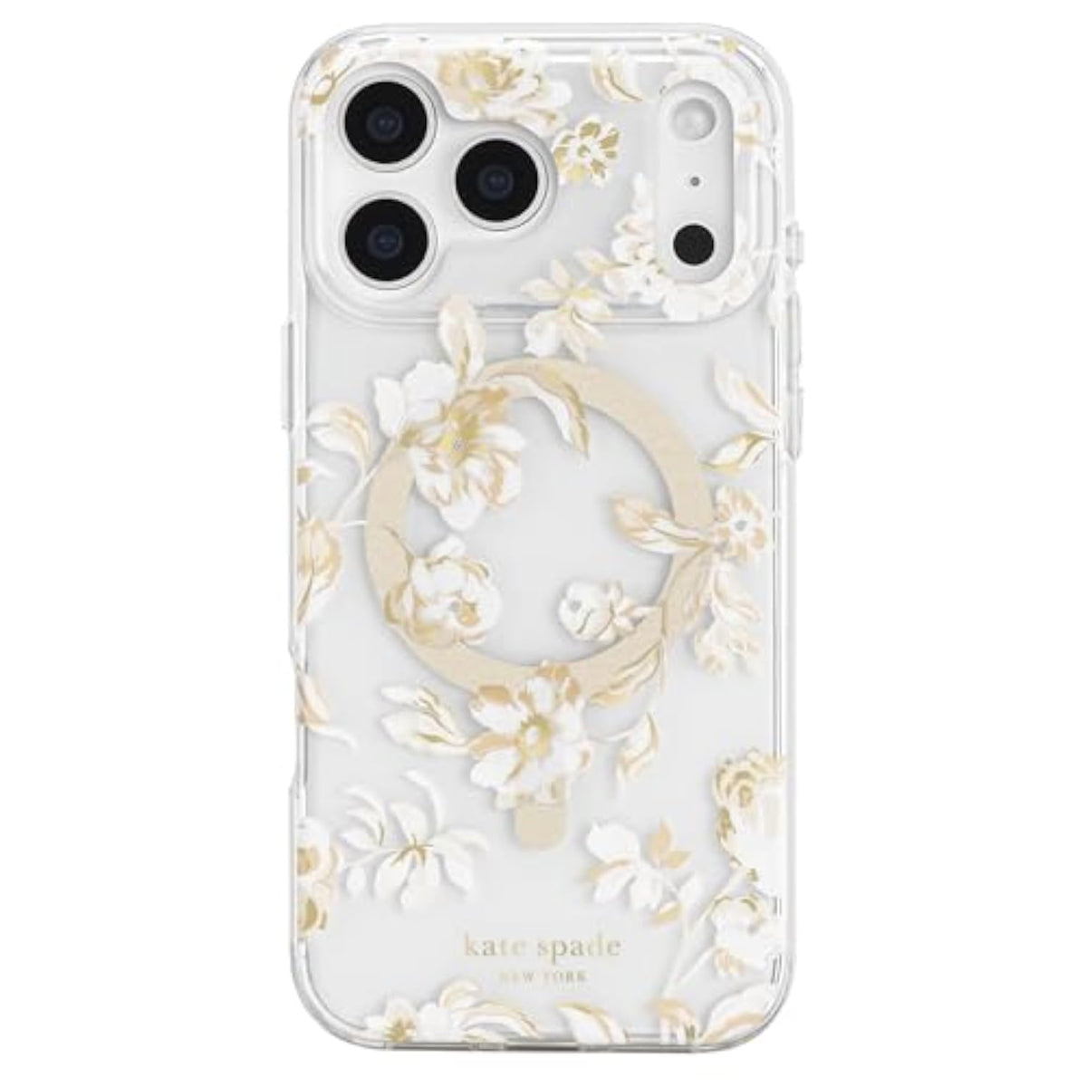 Autumn Toile iPhone 17 Pro Max Case with Reflective Gold Accents and Floral Print