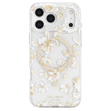 Autumn Toile iPhone 17 Pro Max Case with Reflective Gold Accents and Floral Print