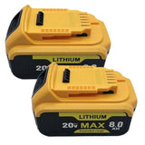 2 Pack 18V 4.0Ah Dc9096 Dc9098 Replacement Battery Compatible With Dewalt 18 Volt Battery Tools Drills Drivers Wrench Replacement For Dewalt 18V Battery Dc9099 Dw9095 Dw9096 Dw9098 De9038